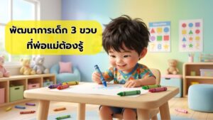 พัฒนาการเด็ก 3 ขวบ ที่พ่อแม่ต้องรู้